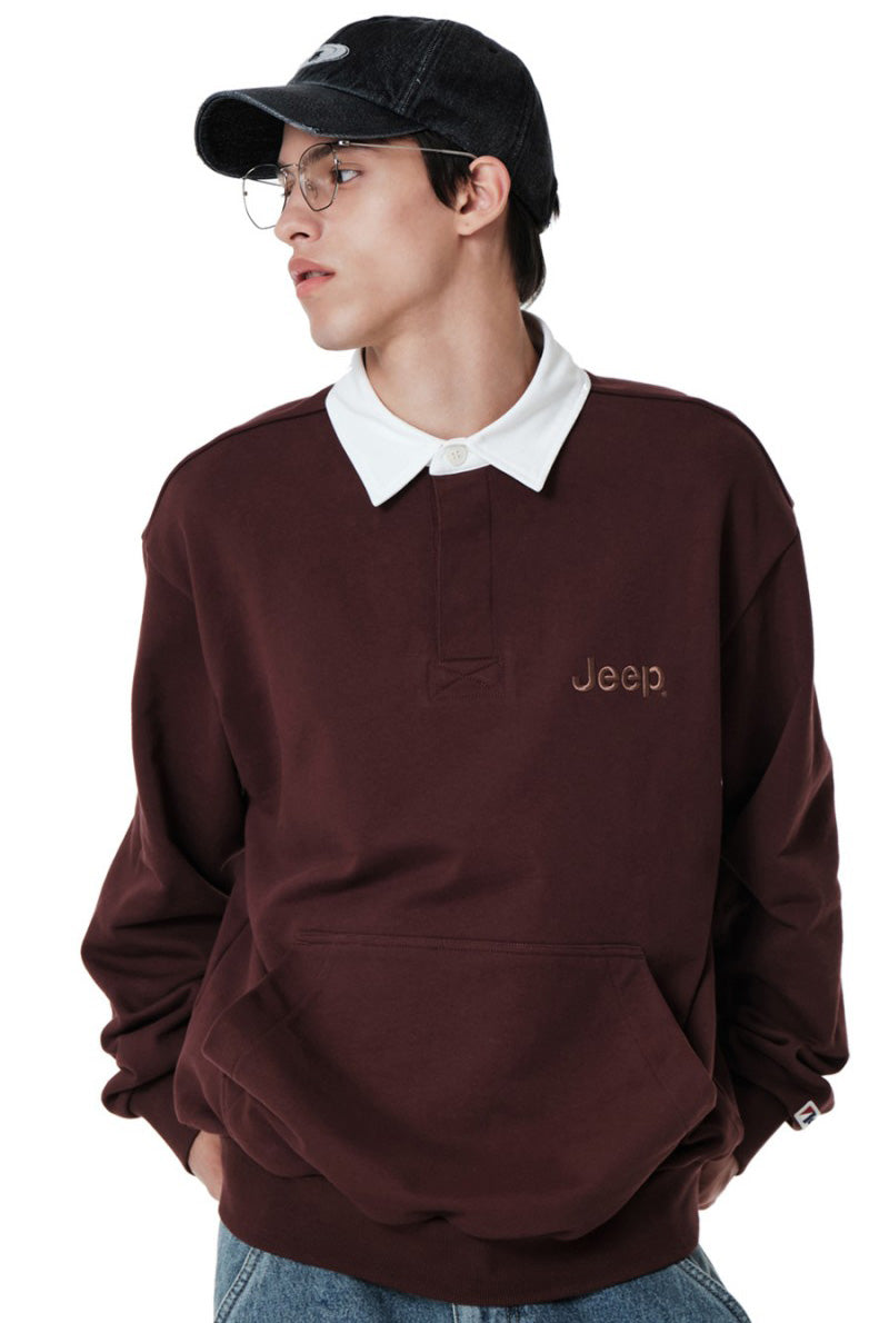 男女同款【WE ARE】韓國JEEP POLO領大學T JP5TSU824