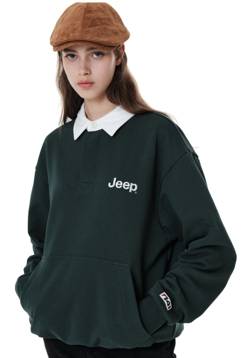 男女同款【WE ARE】韓國JEEP POLO領大學T JP5TSU824