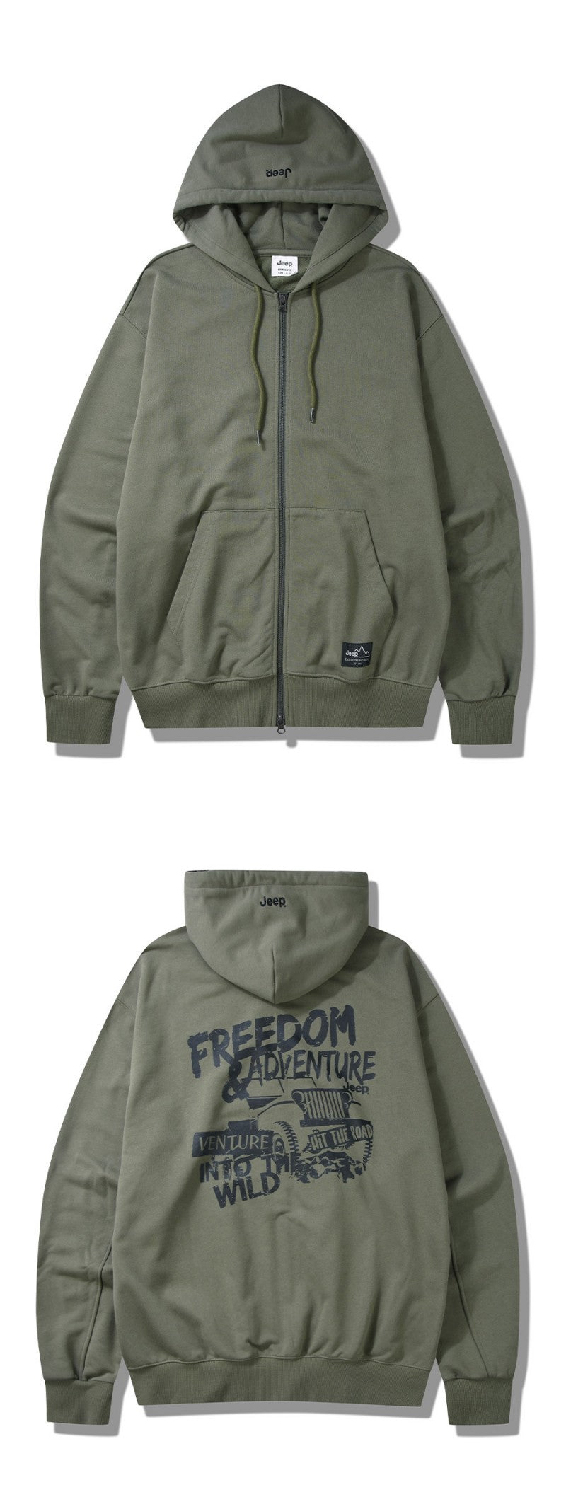 男女同款【WE ARE】韓國JEEP連帽拉鏈外套JP5TZU013