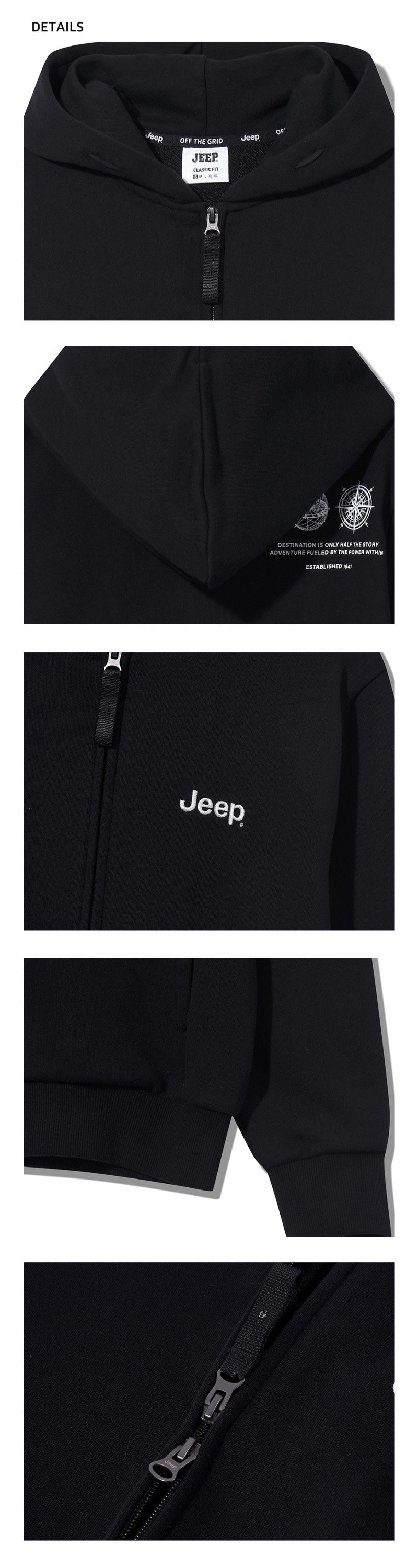 男女同款【WE ARE】韓國JEEP連帽拉鏈外套JQ3TZU001