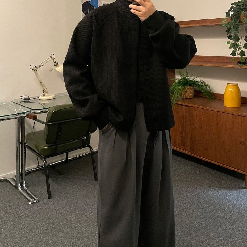 【WE ARE】Korean round collar cardigan jacket in 5 colors