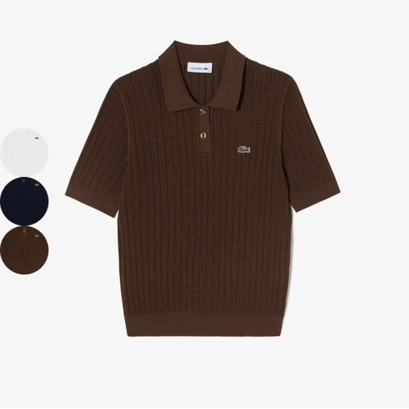 女款【WE ARE】韓國LACOSTE鱷魚POLO針織衫T恤PF520E