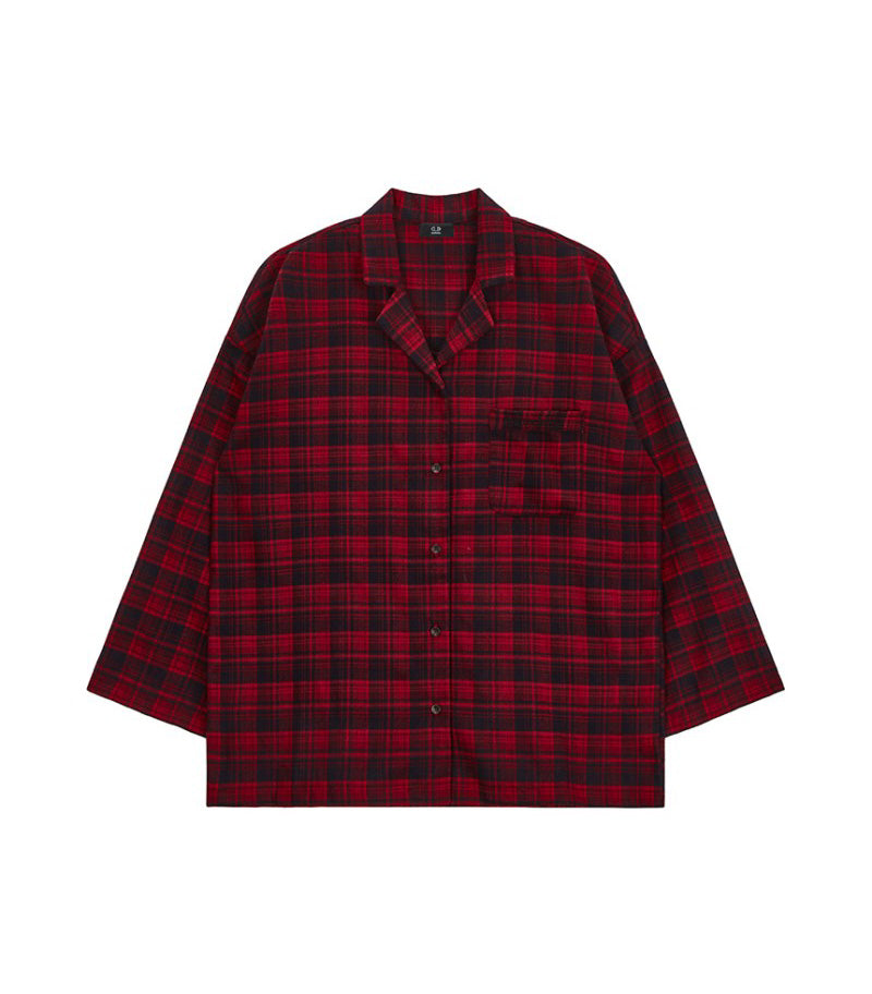 黑五限時折扣【WE ARE】韓國DONTBELATE休閒格子睡衣套裝20251031-4