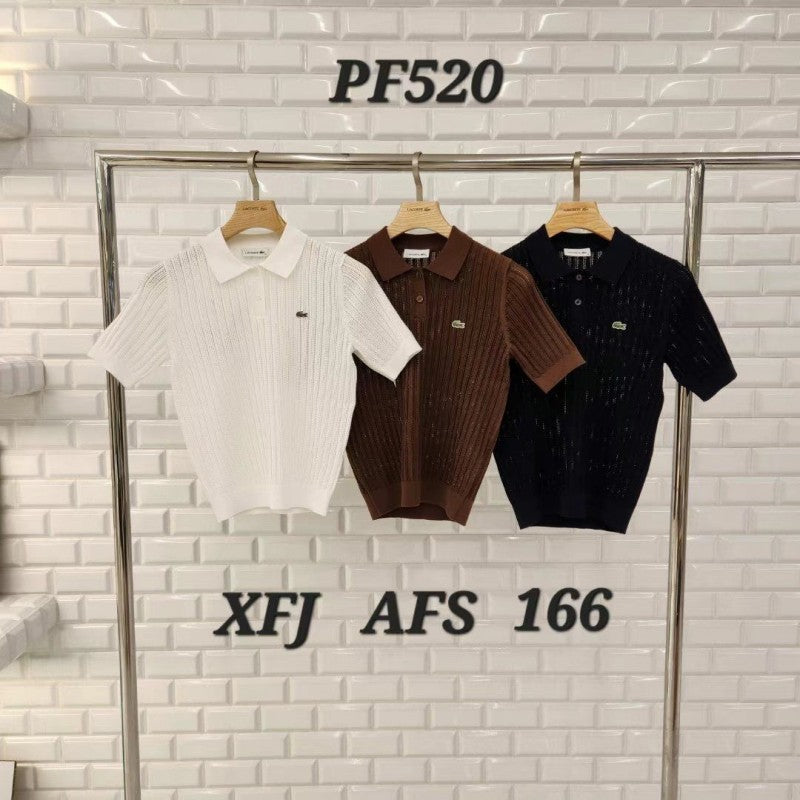 女款【WE ARE】韓國LACOSTE鱷魚POLO針織衫T恤PF520E