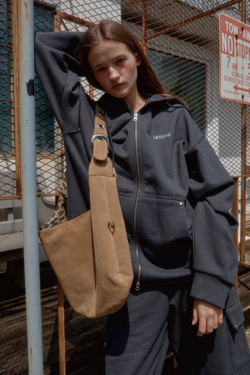 【WE ARE】韓國Leterie連帽棉外套 LETERIELOGOHOODZIP-UP
