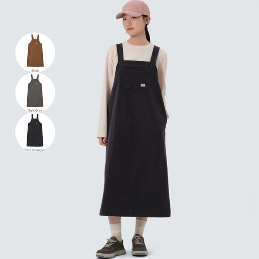 【WE ARE】韓國snow peak雪峰 燈芯絨吊帶裙S25WWFOP73