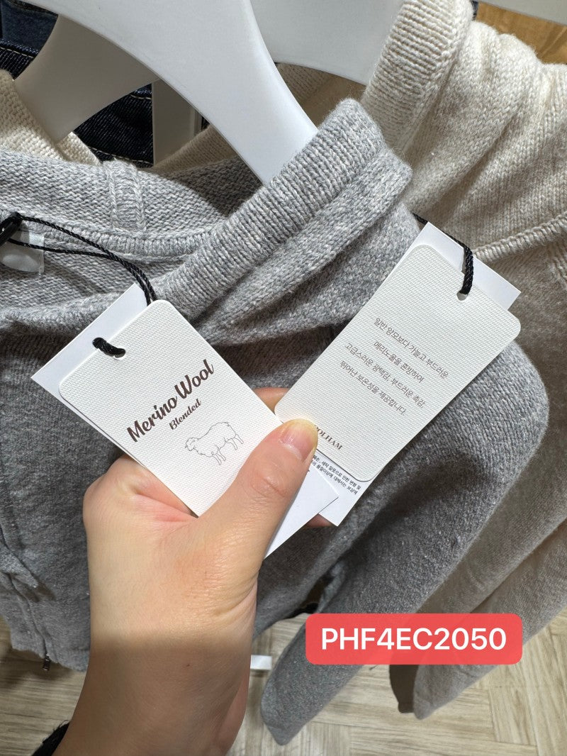 【WE ARE】韓國POLHAM拉鏈連帽毛衣外套PHF4EC2050