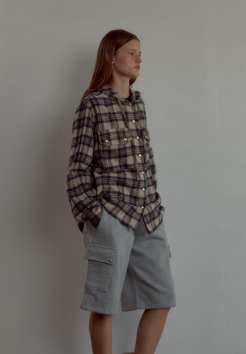 【WE ARE】韓國Leterie休閒短褲BERMUDACARGOSWEATPANTS