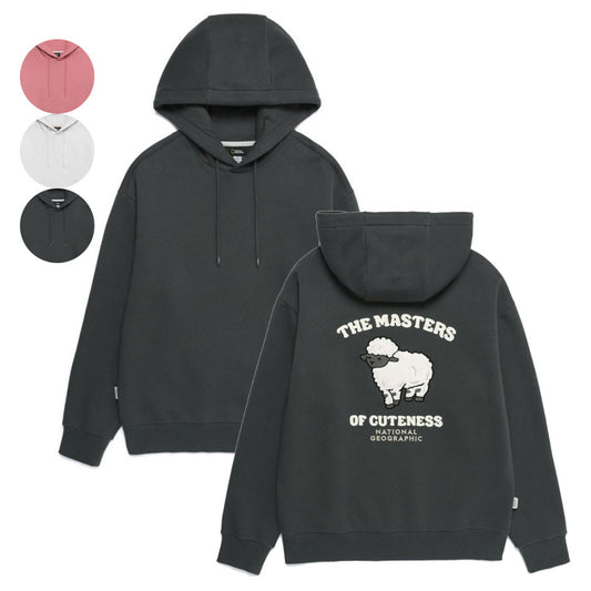 【WE ARE】 韓國國家地理 刺繡羊刷毛帽T N254UHD020