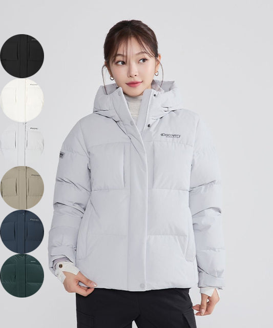 女款【WE ARE】韓國Discovery連帽鵝絨羽絨服外套DWDJ62056