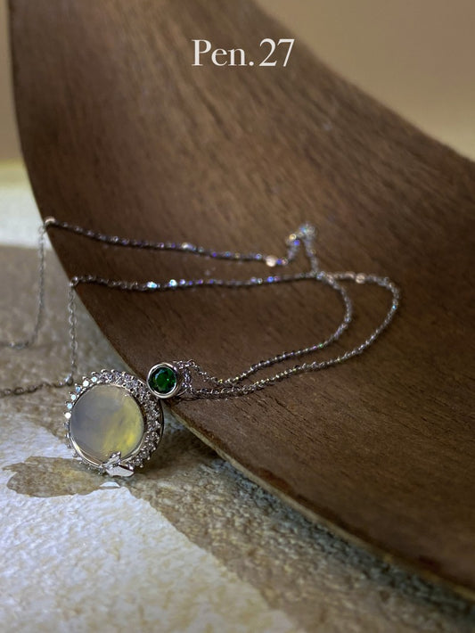 【WE ARE】Designer brand Pen.27 jewelry S925 chalcedony short chain necklace 1