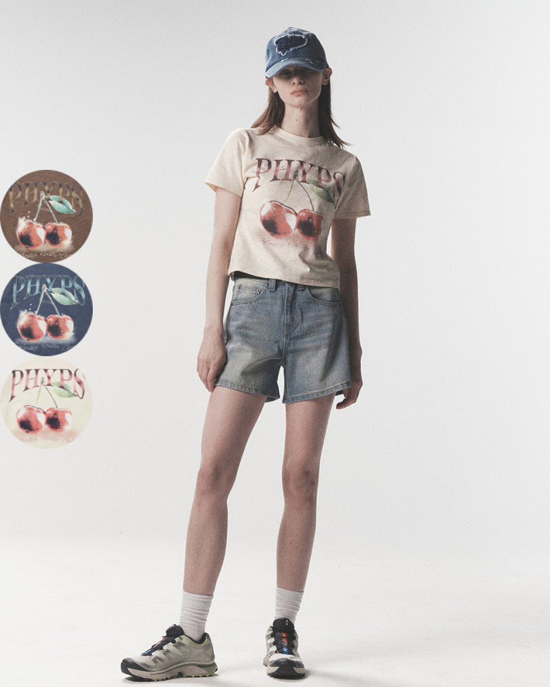 【WE ARE】韓國PHYPS櫻桃短袖T恤PFM1SS206A