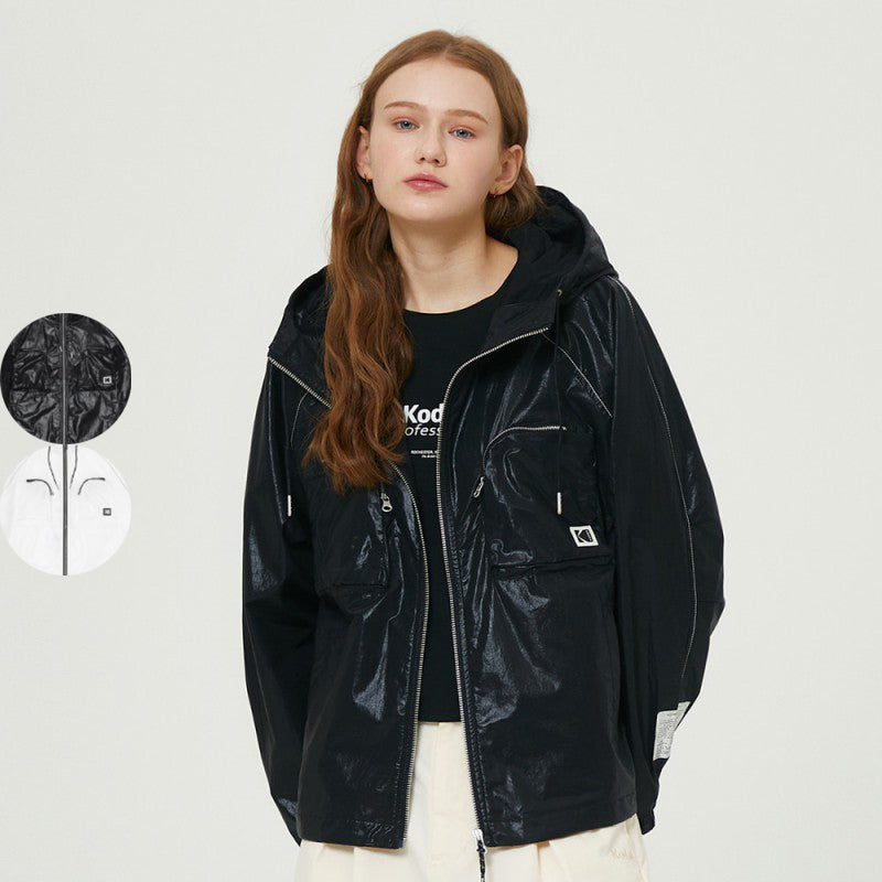 【WE ARE】Korea KODAK women's shiny sunscreen hooded jacket K5122LJK21