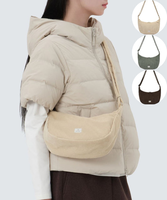 【WE ARE】韓國snow peak 燈芯絨斜背包S25FWFCB69