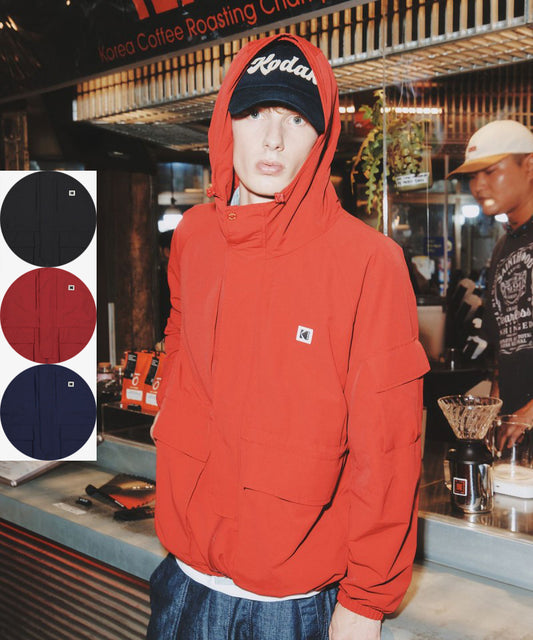 中性款(版型偏大)【WE ARE】韓國KODAK柯達連帽風衣外套K5323LJK82