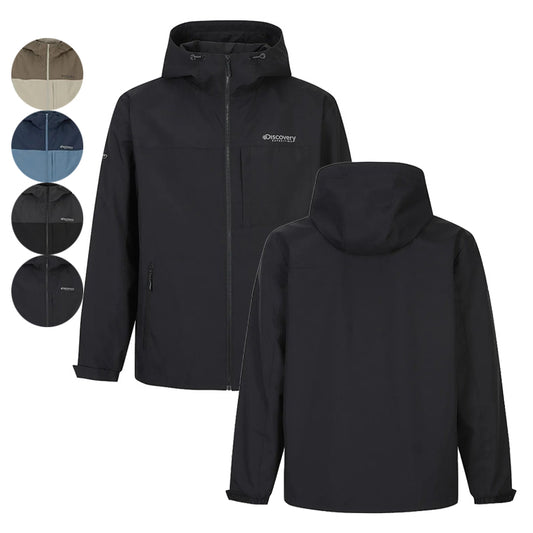 男款【WE ARE】韓國Discovery拼色連帽衝鋒外套 DMWJ33054