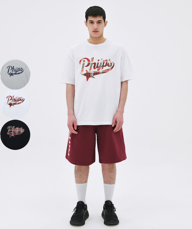 【WE ARE】韓國PHYPS 格紋LOGO短袖T恤 PFM1SS301S