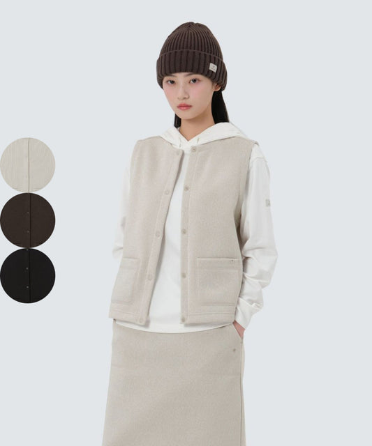 女款【WE ARE】韓國snow peak 毛呢背心 S25WWFVE77