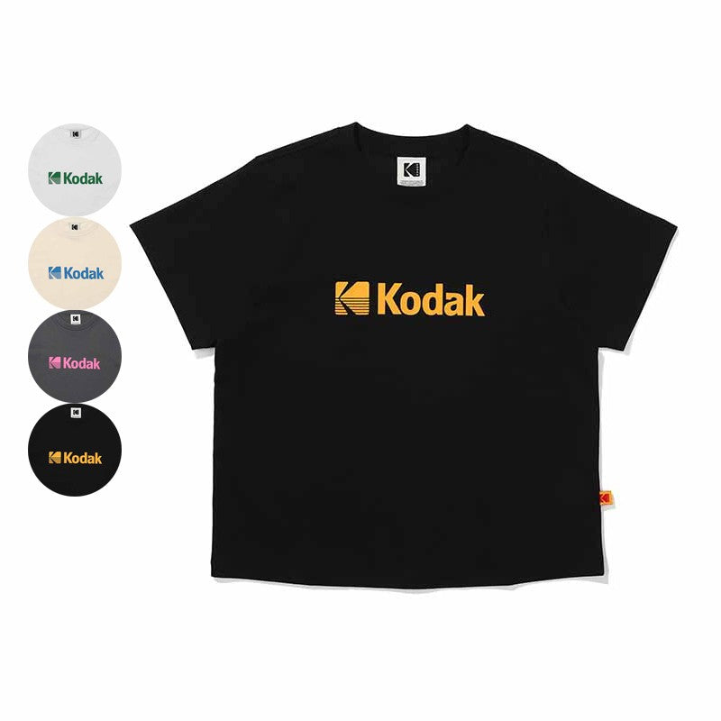 【WE ARE】Korea โกดัก Big Logo Askin Short Sleeve T-shirt Woman K5222ERS26