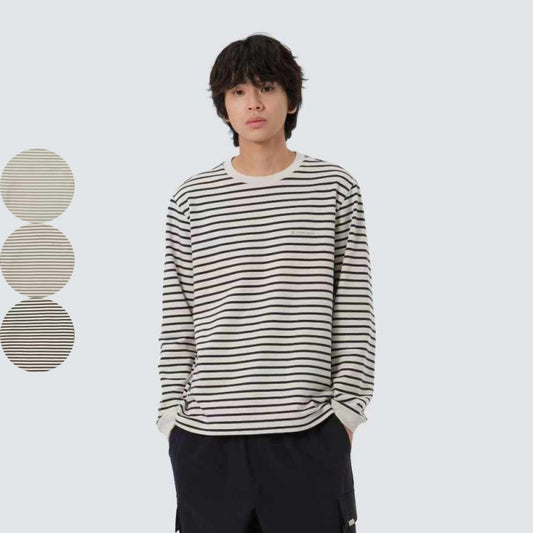 男款【WE ARE】韓國snow peak雪峰條紋長袖上衣 S25FMFTL12