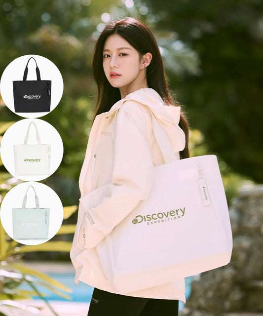 特價款【WE ARE】韓國Discovery 單肩帆布包購物袋 DXTG3044N