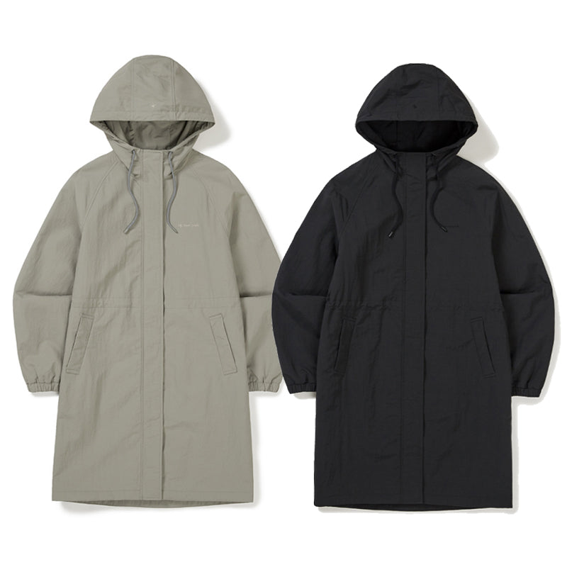 Women's【WE ARE】Korea snow peak CAMPLE long hooded windbreaker jacket S25ZWCWB15