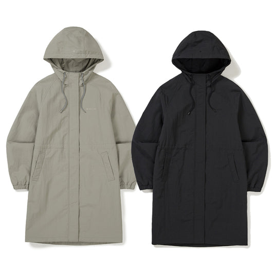 Women's【WE ARE】Korea snow peak CAMPLE long hooded windbreaker jacket S25ZWCWB15