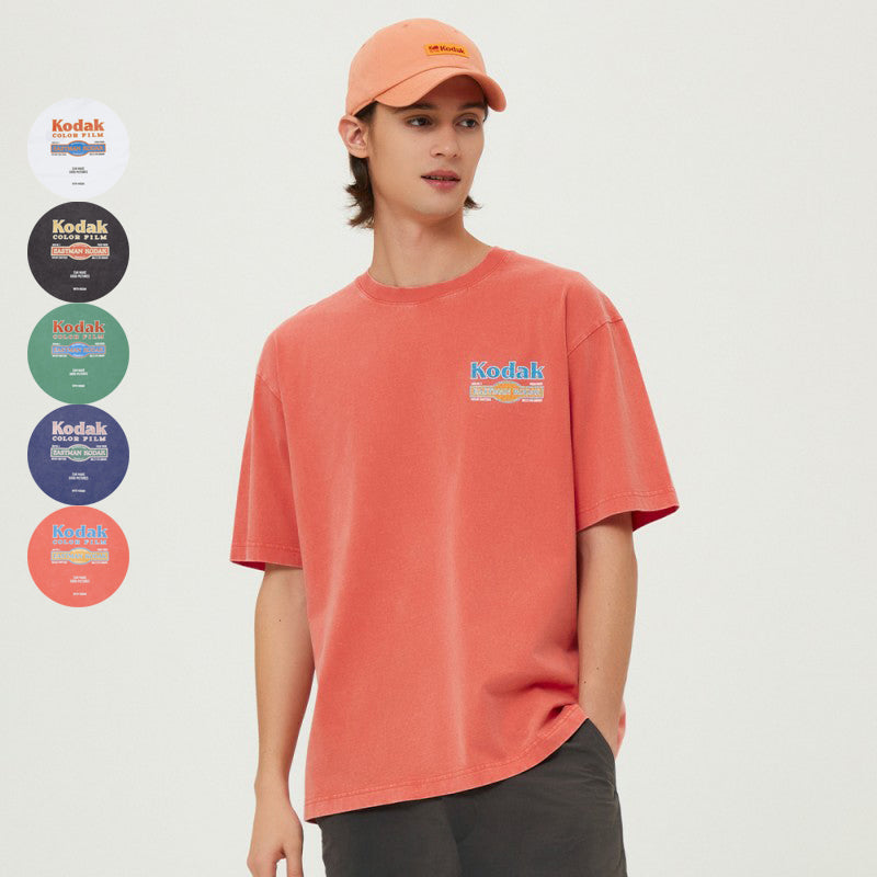 【WE ARE】Korea โกดัก Recipe snowwashing short -sleeved T -shirt K5223LRS11