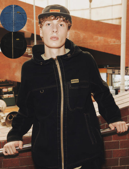中性款【WE ARE】韓國KODAK柯達 丹寧連帽外套 K5323LJKC1
