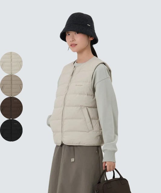女款【WE ARE】韓國snow peak 輕量圓領羽絨背心 S25WWGDV61