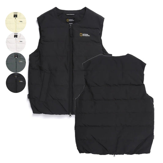 男女同款【WE ARE】韓國國家地理 輕量圓領鵝絨羽絨背心 N254UDV020