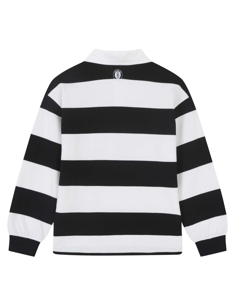 NBA Kids【WE ARE】Korean Lapel Striped T-Shirt K251TS050P