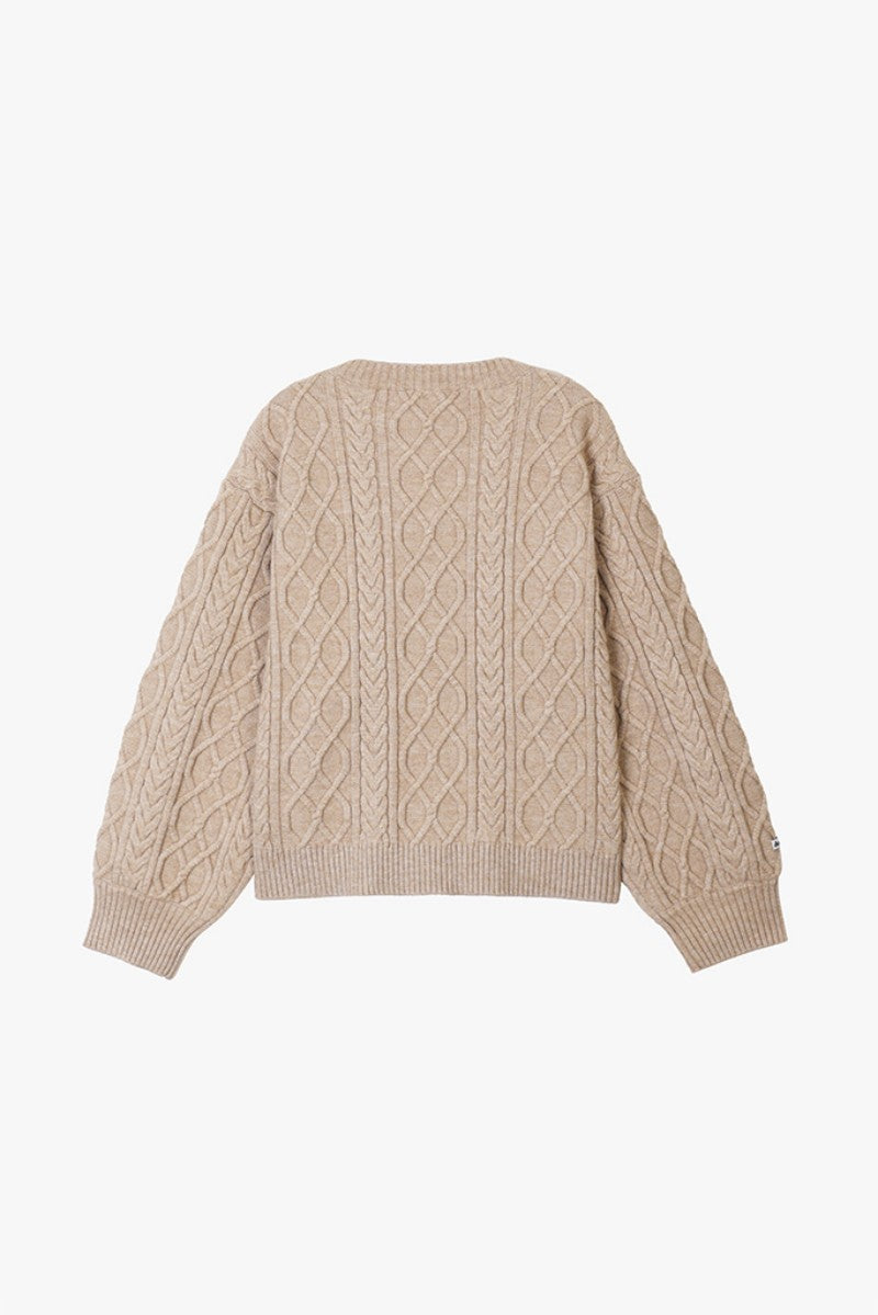 【WE ARE】韓國DONTBELATE 麻花針織圓領毛衣