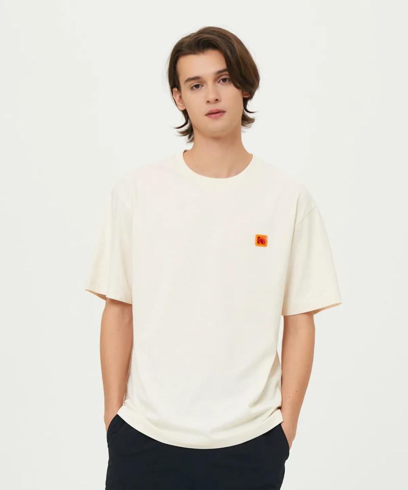 Askin涼感 男女同款【WE ARE】韓國KODAK柯達 小方標短袖T恤K5223ERS34