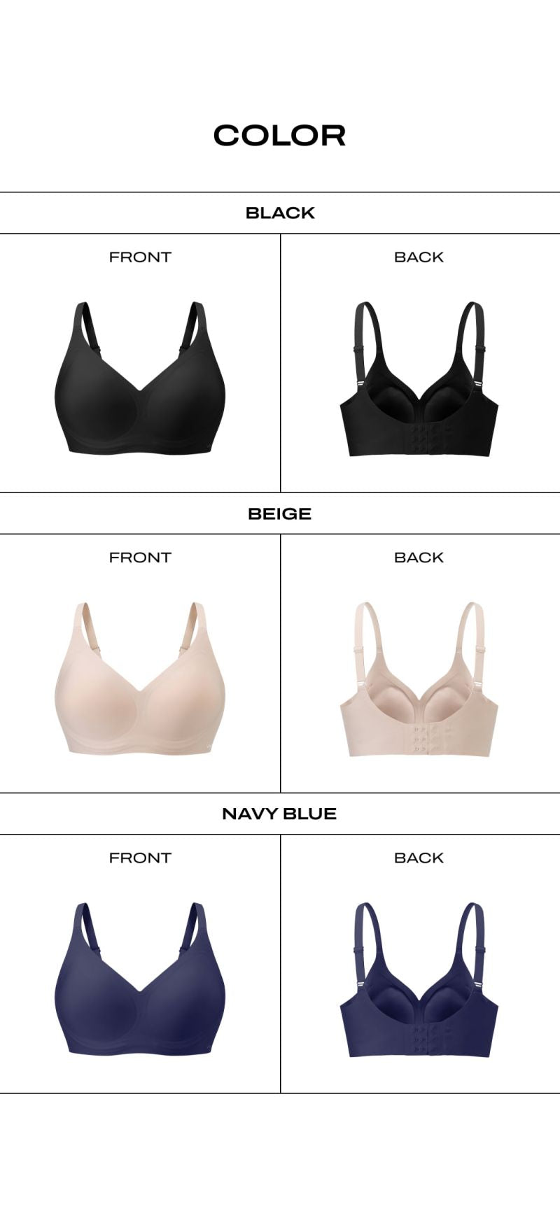 【WE ARE】Korea verish cool fit bra comfort big comfortable stable high coverage non-wired bra