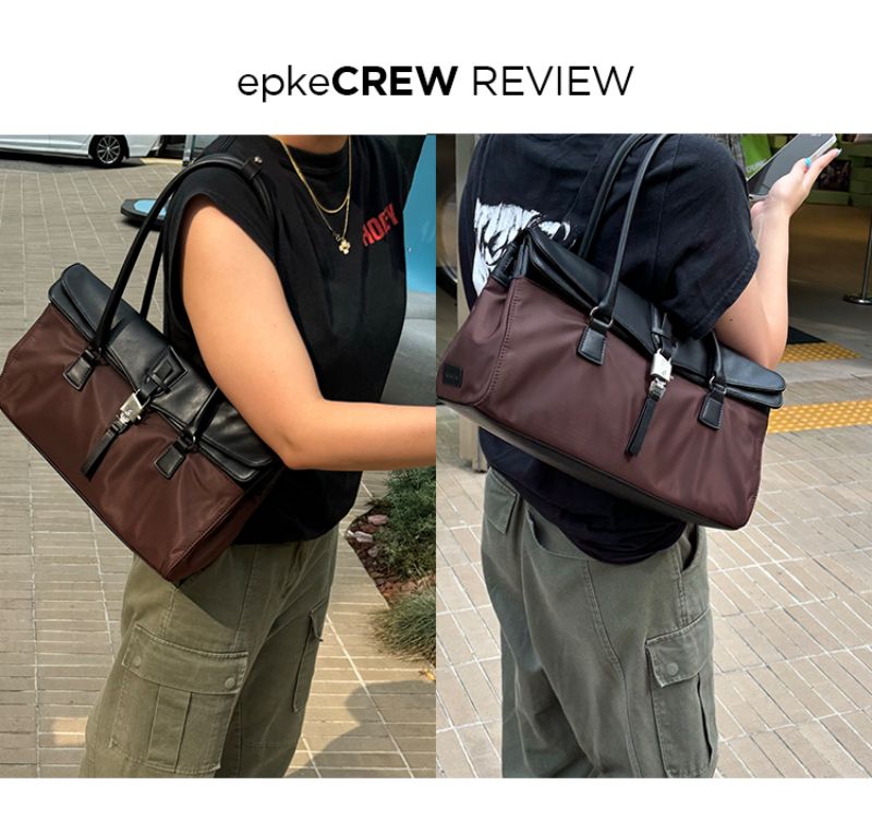 【WE ARE】Korea Archivepke different material lock bag armpit bag OVBAX24520