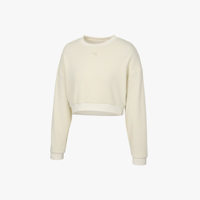 Limited-time discount: 【WE ARE】Korea Diadora Knitted University T-shirt/Sweatshirt D4422TRL71