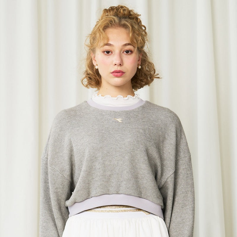 Limited-time discount: 【WE ARE】Korea Diadora Knitted University T-shirt/Sweatshirt D4422TRL71