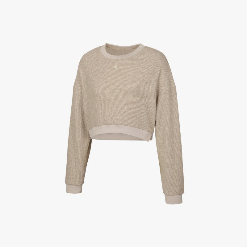 Limited-time discount: 【WE ARE】Korea Diadora Knitted University T-shirt/Sweatshirt D4422TRL71