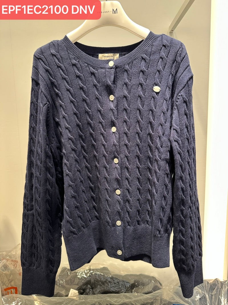 Women's【WE ARE】Korean M Project Cable Knit Jacket EPF1EC2100