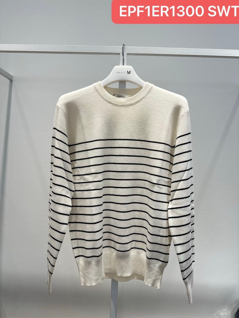 【WE ARE】Korea M plan pin stripe sweater EPF1ER1300
