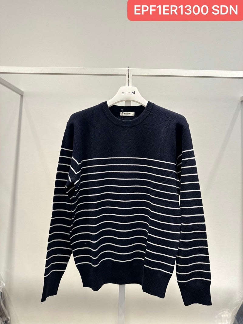 【WE ARE】Korea M plan pin stripe sweater EPF1ER1300