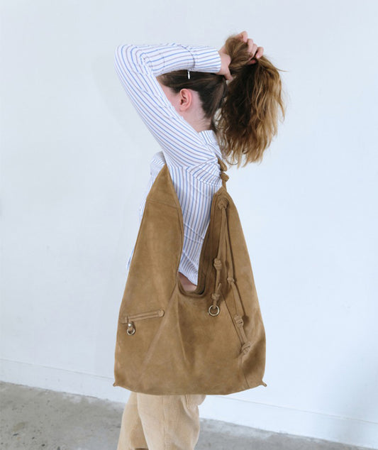 【WE ARE】Korea Archivepke Knotted layer bag suede knot bag OVBAX25036