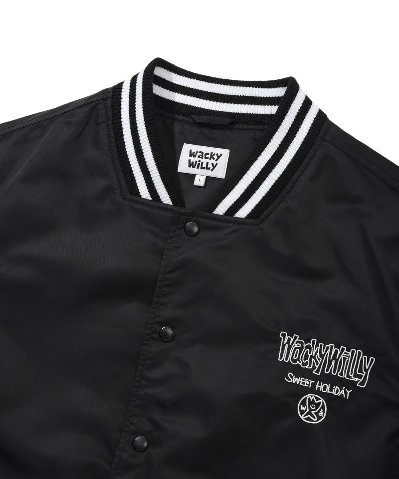 【WE ARE】Korean wacky Willy baseball jacket WA2501JK12