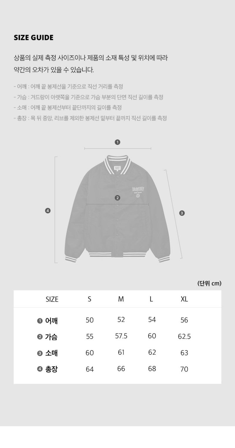 【WE ARE】Korean wacky Willy baseball jacket WA2501JK12