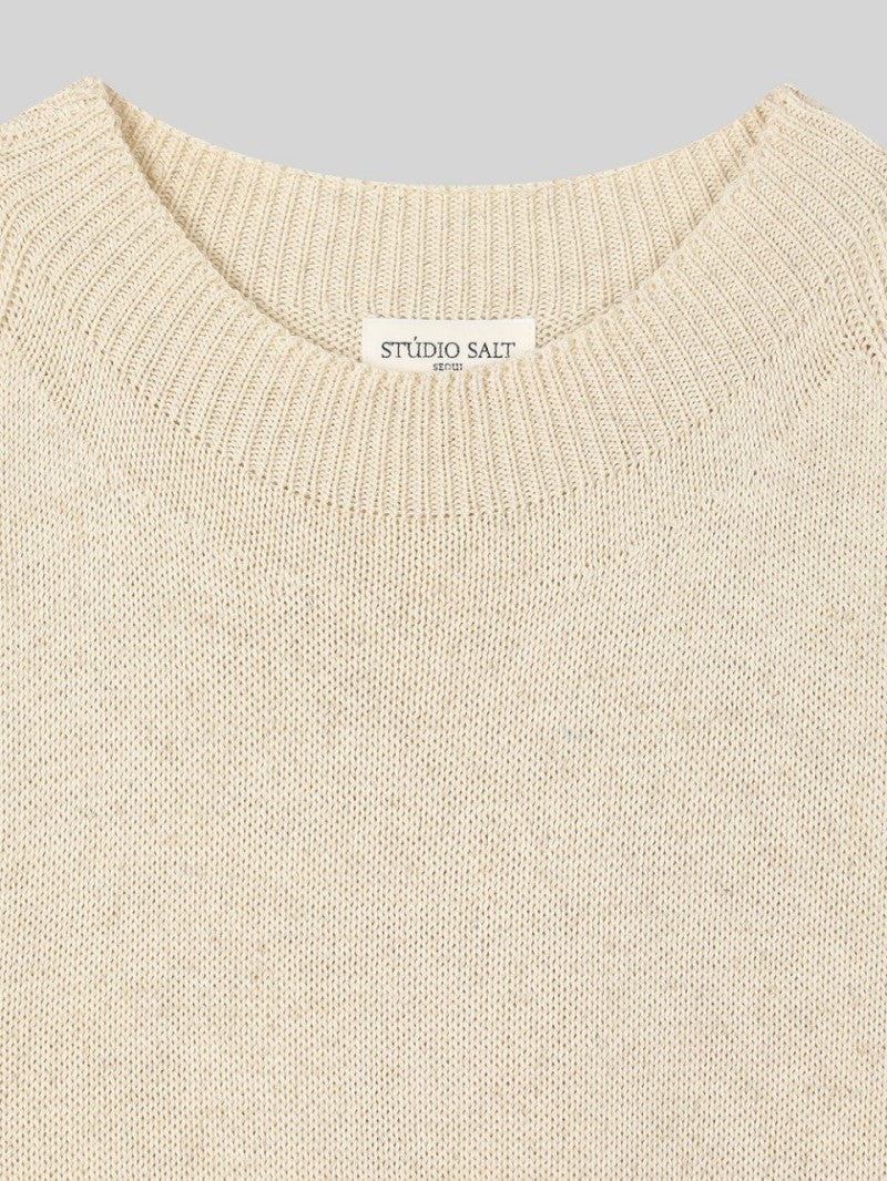 【WE ARE】韓國STUDIO SALT燕麥針織背心 HALTERNECK