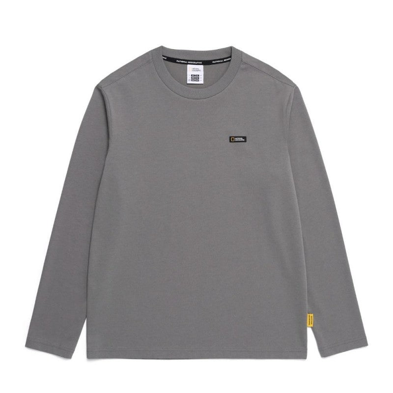 Unisex【WE ARE】 Korean National Geographic Small Black Label Long Sleeve Cotton T-shirt N251UTS050