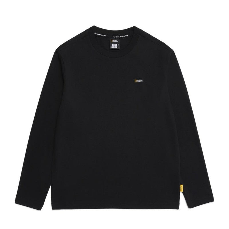 Unisex【WE ARE】 Korean National Geographic Small Black Label Long Sleeve Cotton T-shirt N251UTS050