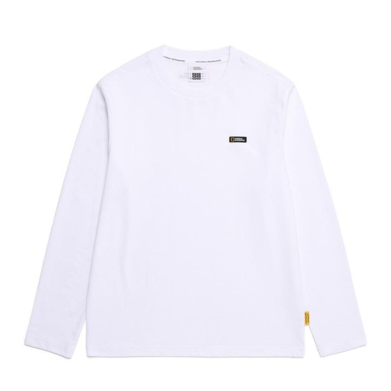 Unisex【WE ARE】 Korean National Geographic Small Black Label Long Sleeve Cotton T-shirt N251UTS050