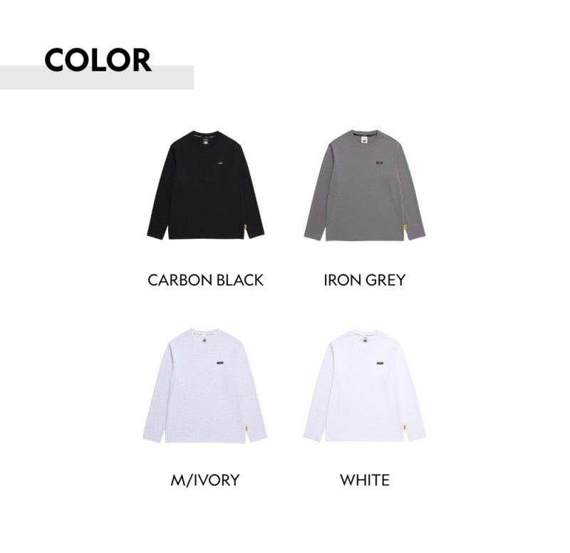 Unisex【WE ARE】 Korean National Geographic Small Black Label Long Sleeve Cotton T-shirt N251UTS050